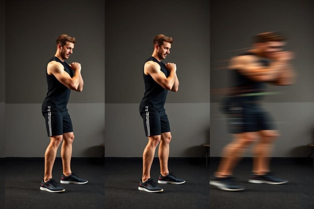 Demonstrasi variasi tempo dalam gerakan fitness sebagai variasi gerakan kreatif